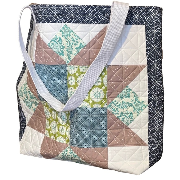 Patchwork Quilted Tote Bag - Multicolor - Picture 4 of 8